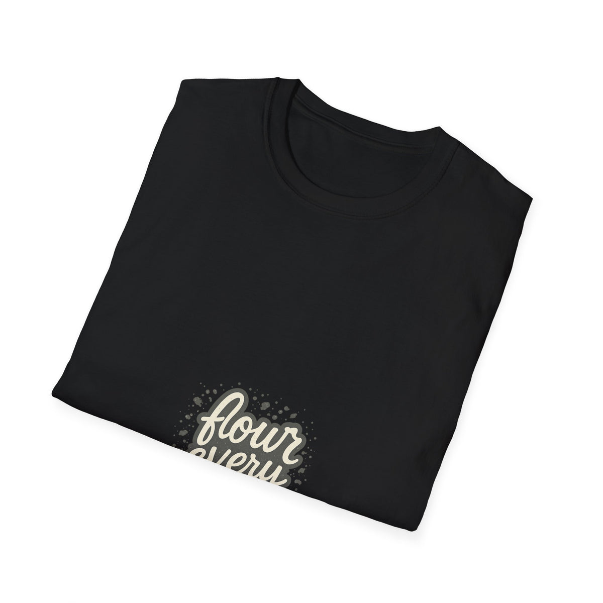 "Flour Everywhere" Funny Sourdough Baking Tee - Retro Groovy Baker Quote White T-Shirt - Trending Now - September 2026