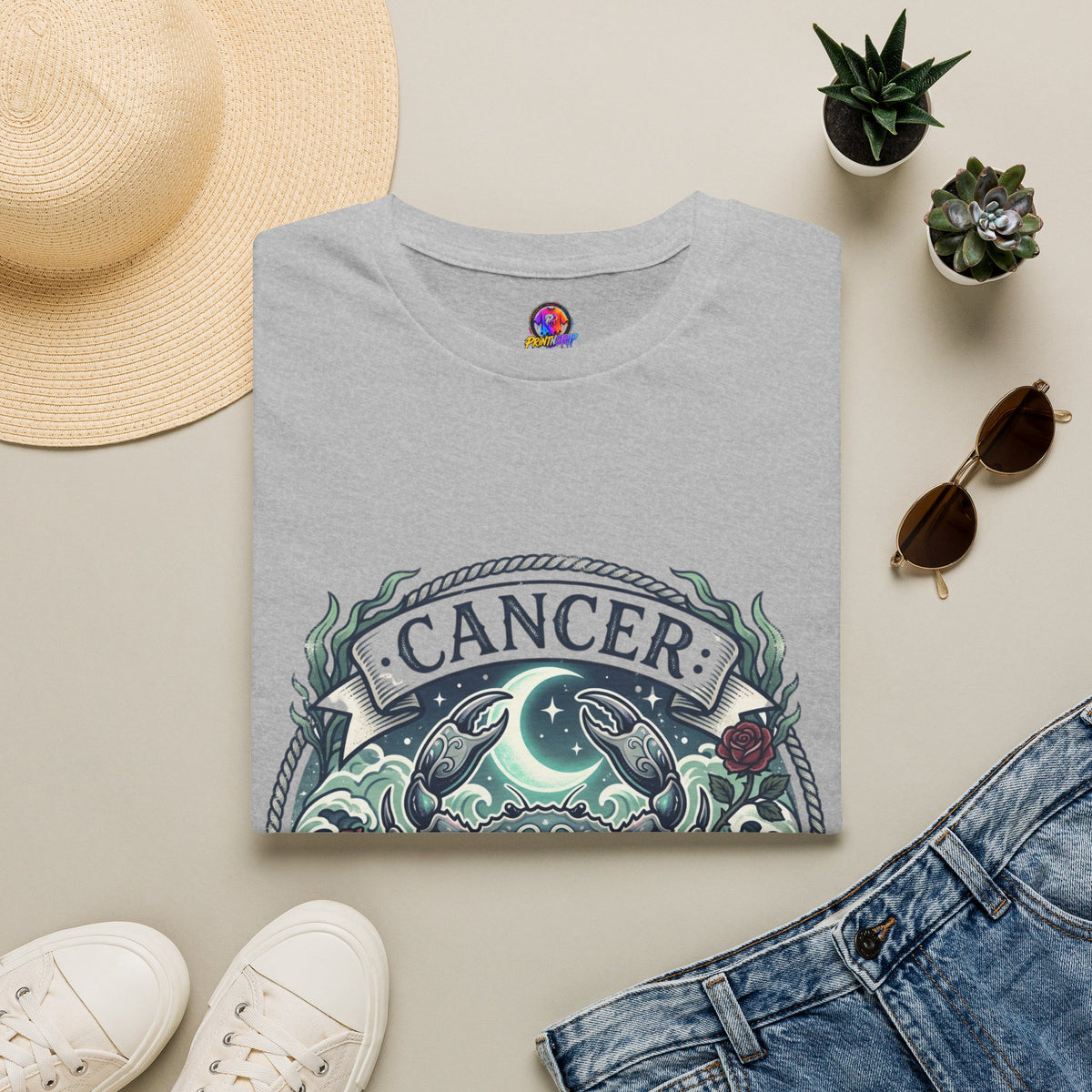 Cancer Zodiac T-Shirt — Crab Constellation Sign Tee