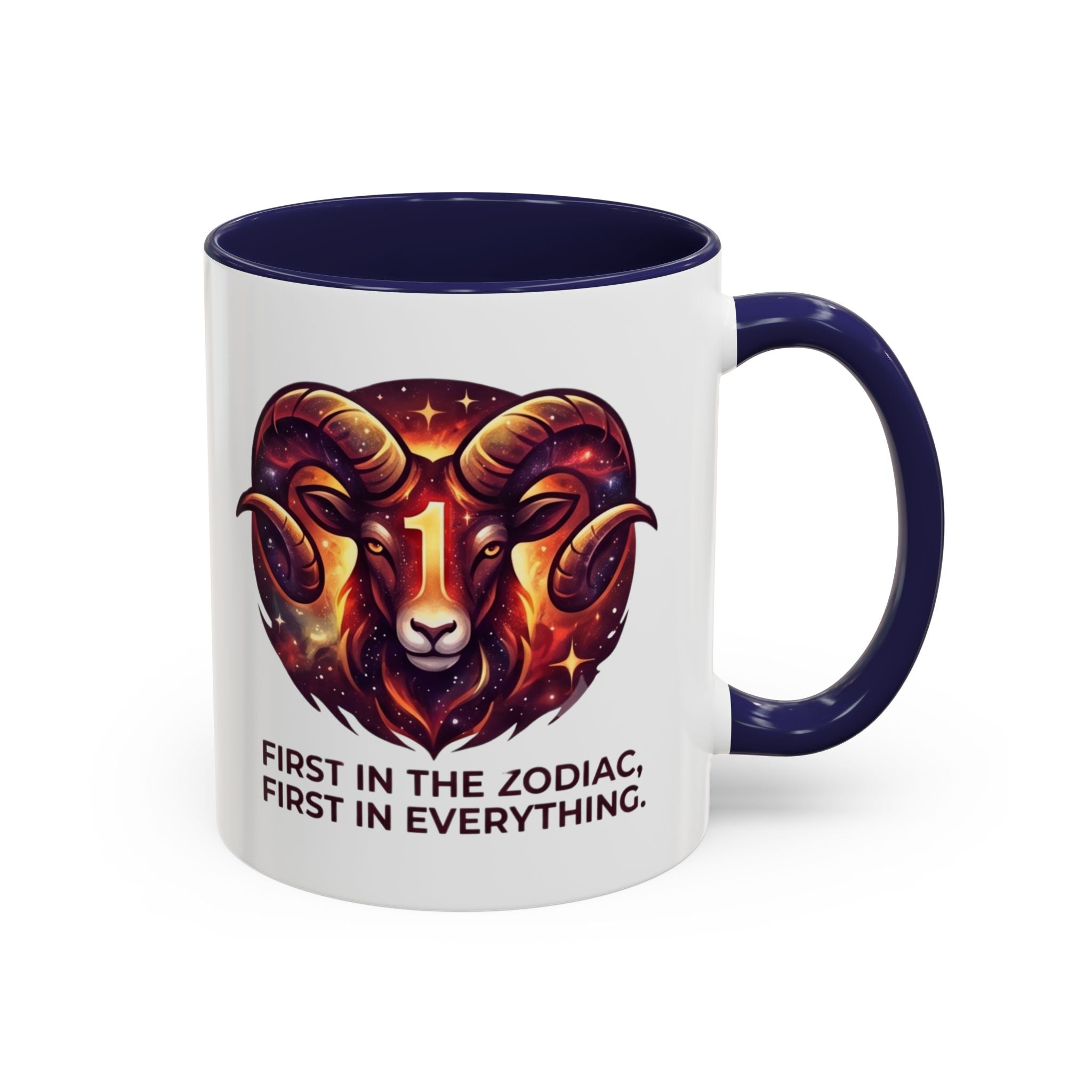 Aries Zodiac Coffee Mug — "First in the Zodiac, First in Everything" Accent Mug