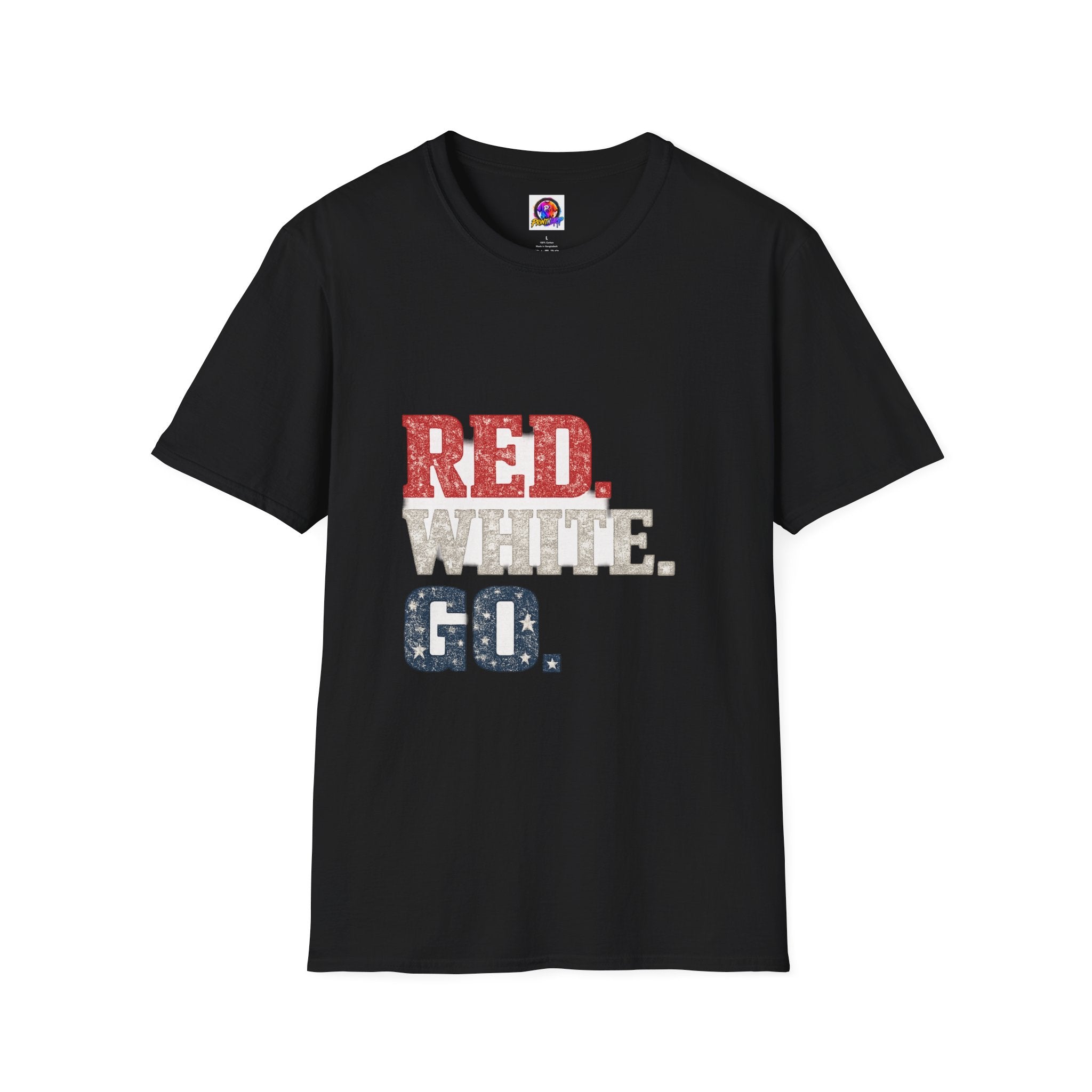 USA Patriotic 'Red. White. Go.' T-Shirt — 4th of July Independence Day Tee