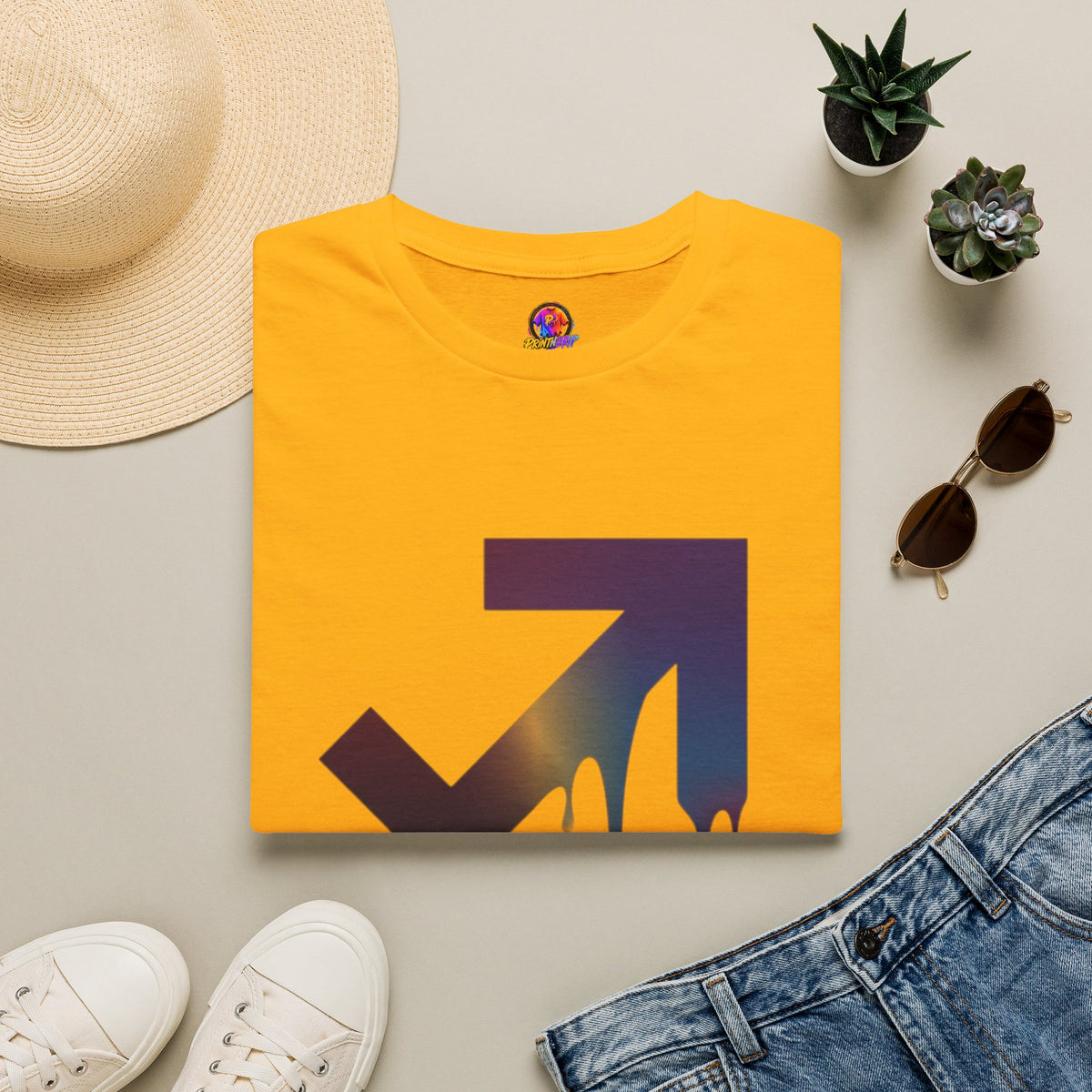 Sagittarius Drip T-Shirt — Gradient Astrological Arrow Tee
