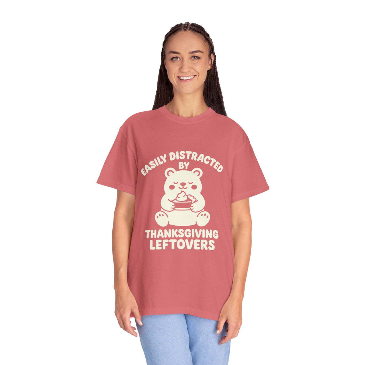 Easily Distracted by Thanksgiving Leftovers T-Shirt — Cute Turkey/Bear Holiday Tee - Trending Now - October 2026