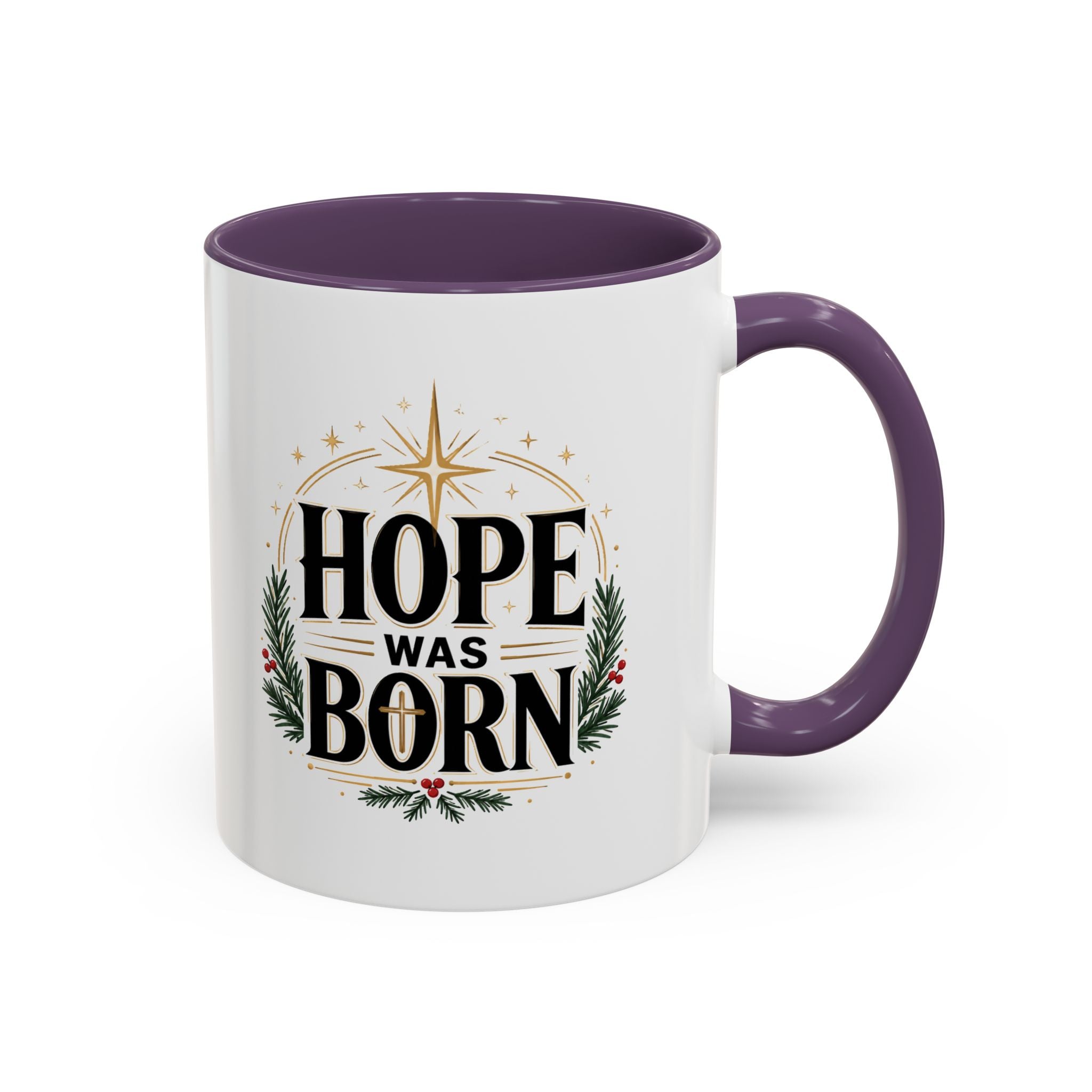 Christmas Hope Was Born Christmas Coffee Mug — Festive Holiday Holiday Prayer Mug