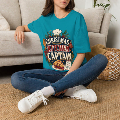 Christmas Kitchen Captain T-Shirt — Festive Holiday Cooking Tee