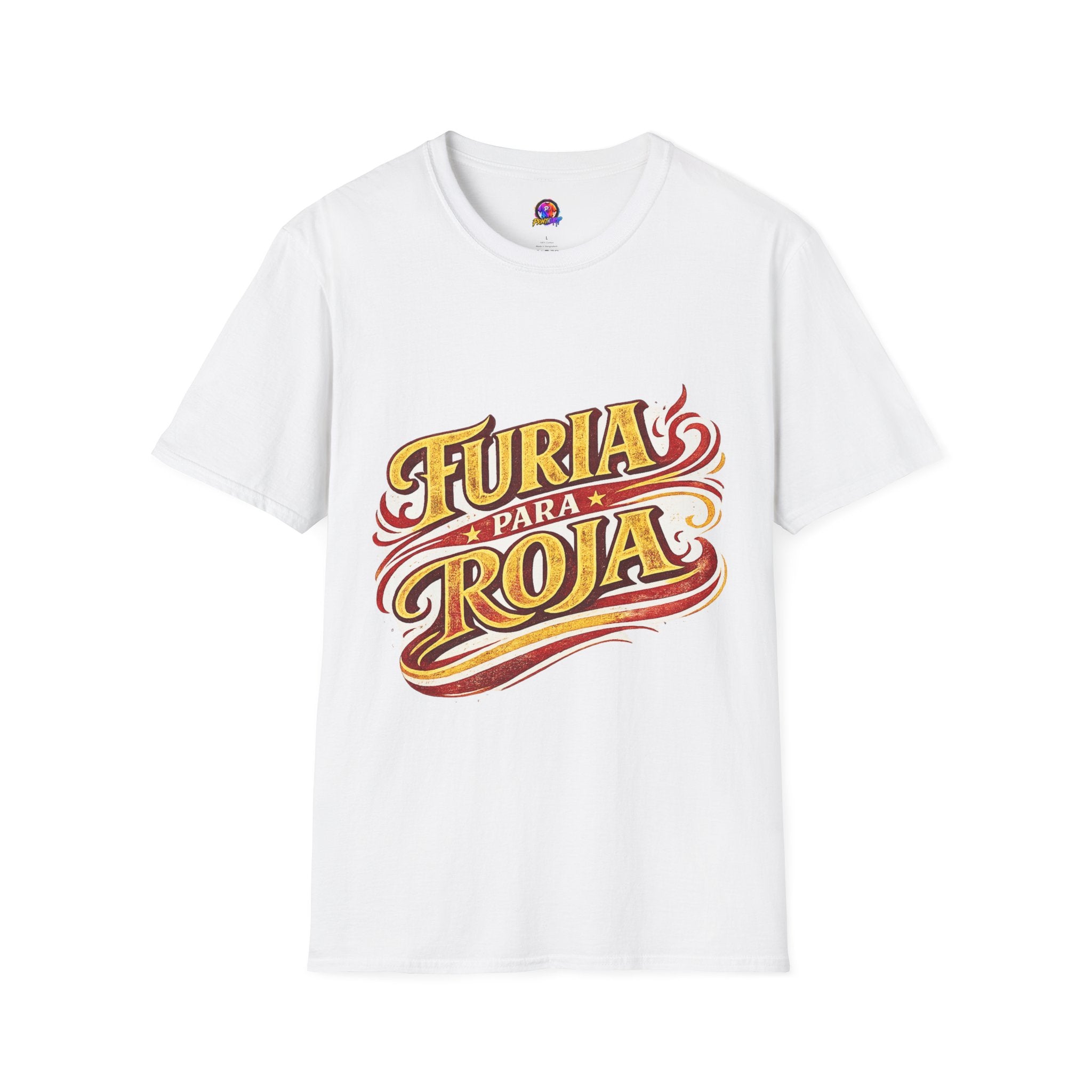 Spain Furia Para Roja T-Shirt — Vintage Flame Spanish Pride Soccer Tee