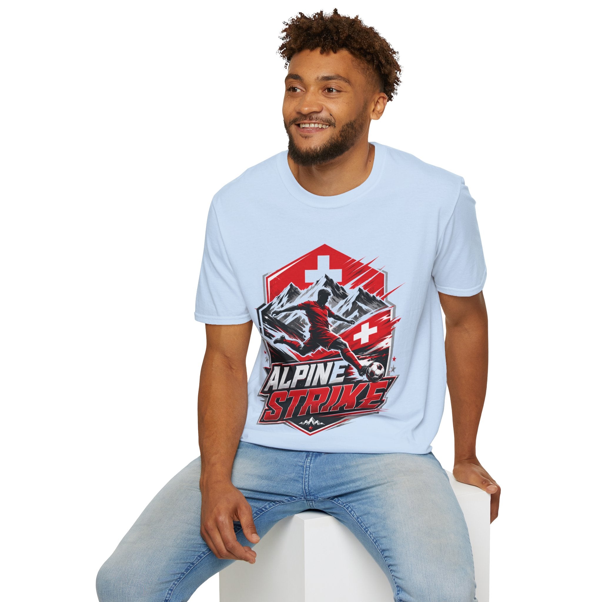 Switzerland Alpine Strike T‑Shirt – Swiss Mountain Ski & Snowboard Graphic