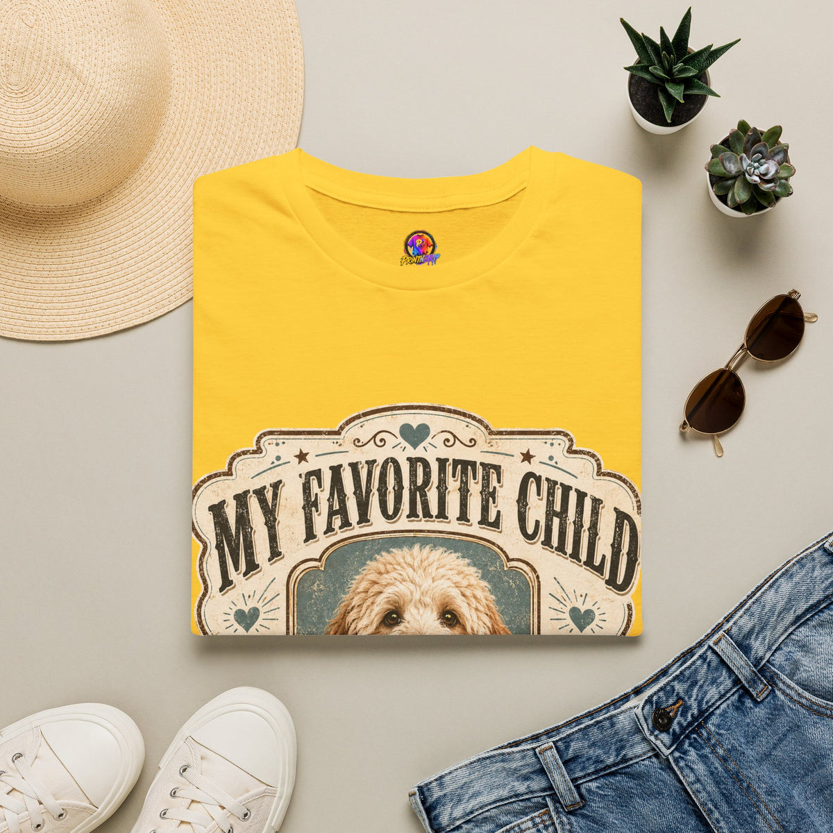 T-Shirt — "My Favorite Child" Dog Mom Club Graphic Tee