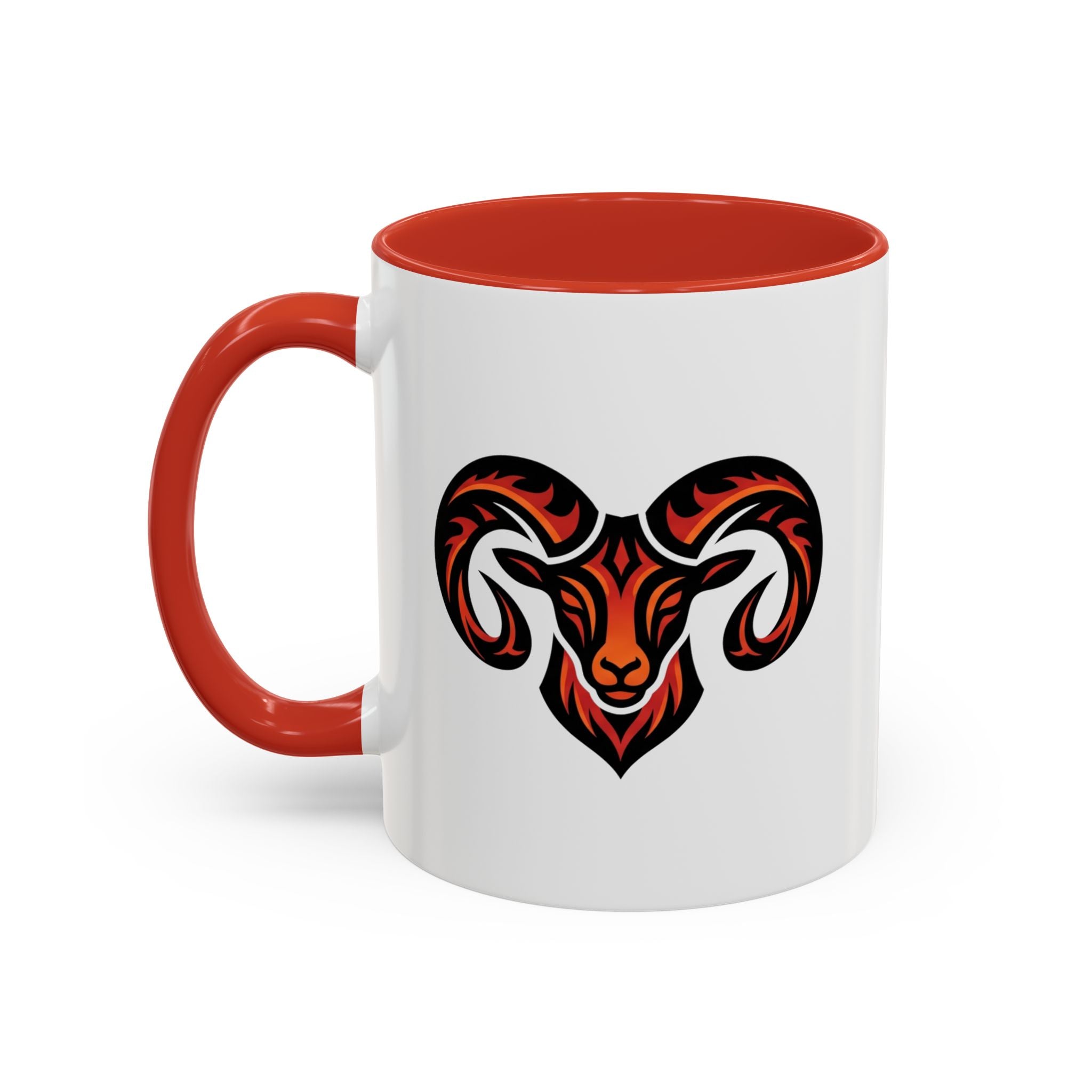Ram Head Coffee Mug — Bold Tribal Goat Design Accent Mug