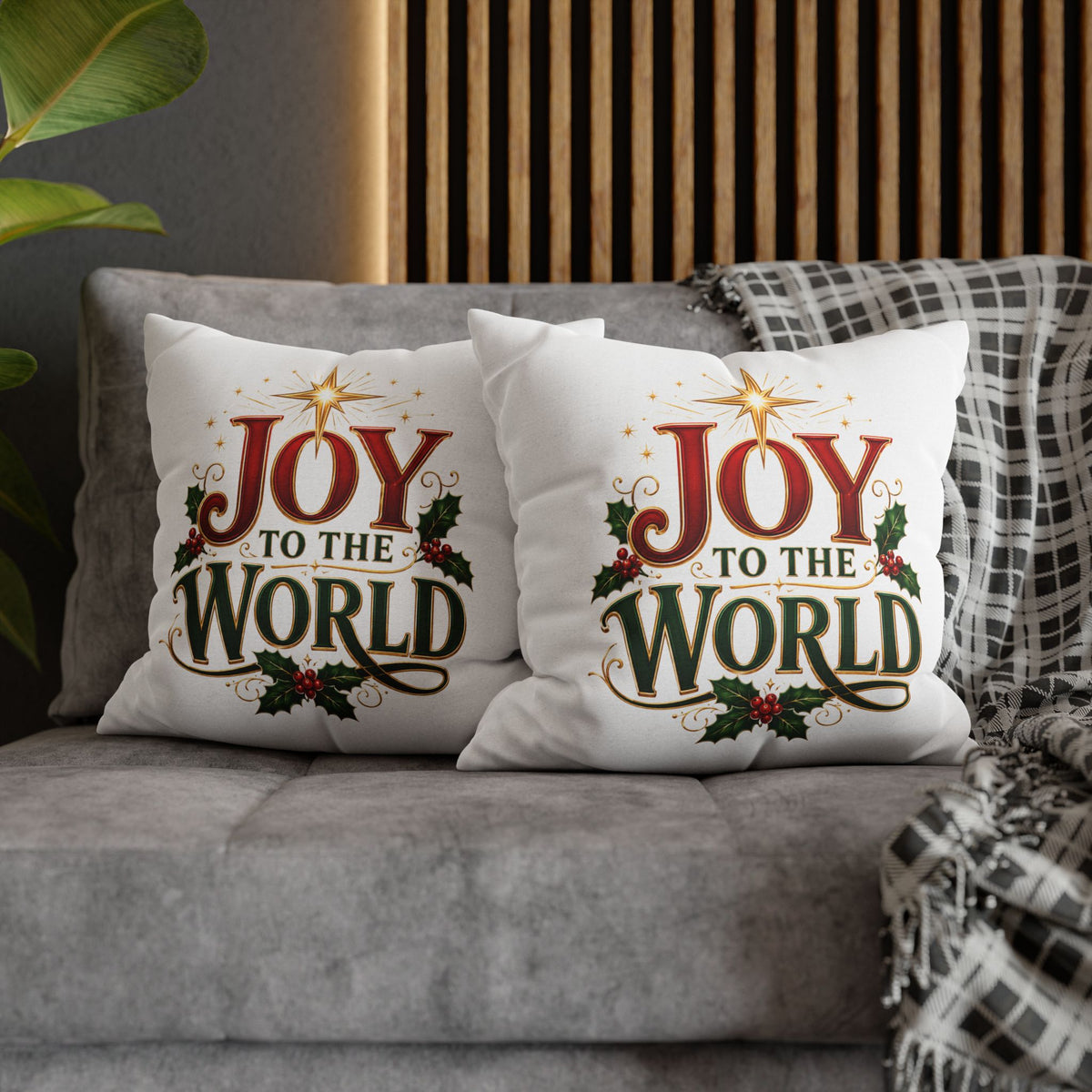 Christmas Pillowcase Joy to the World Christmas Pillowcase