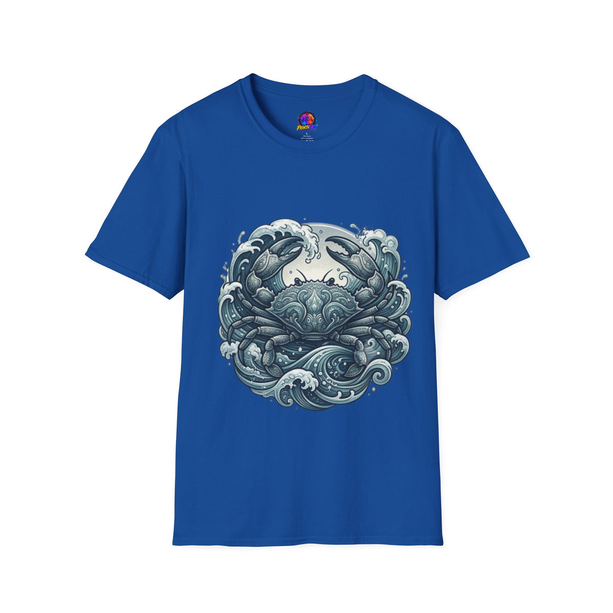 Cancer Zodiac Crab & Waves T-Shirt — Nautical Ocean Art Tee