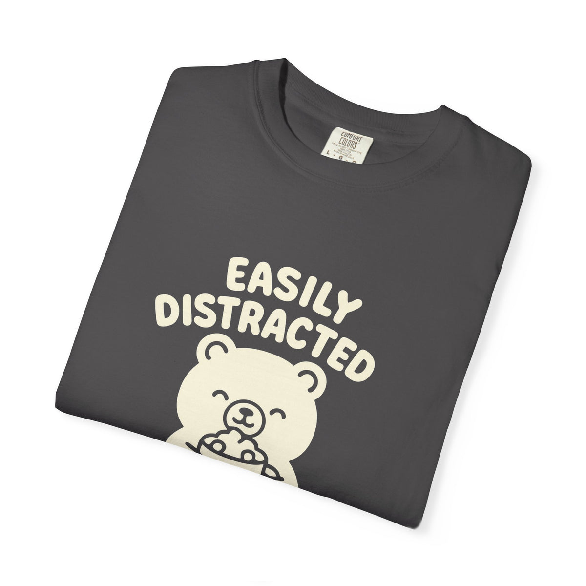 Hot Cocoa Bear T-Shirt — "Easily Distracted" Cute Winter Graphic Tee - Trending Now - October 2026