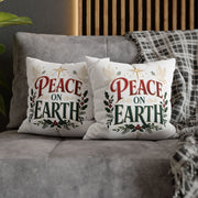 Christmas Peace on Earth Holiday Pillowcase — Christmas Decorative Throw Pillow Cover