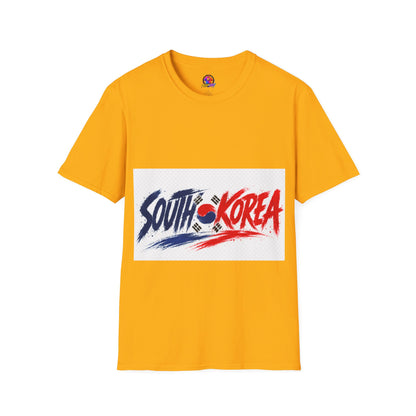 South Korea Flag Brushstroke T-Shirt — Patriotic Korean Travel Tee