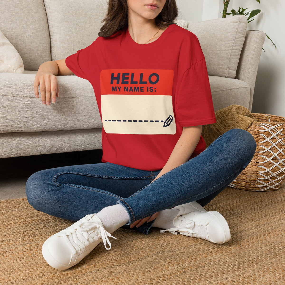 Hello My Name Is Name Tag T-Shirt — Funny Novelty Graphic Tee - Trending Now - August 2026