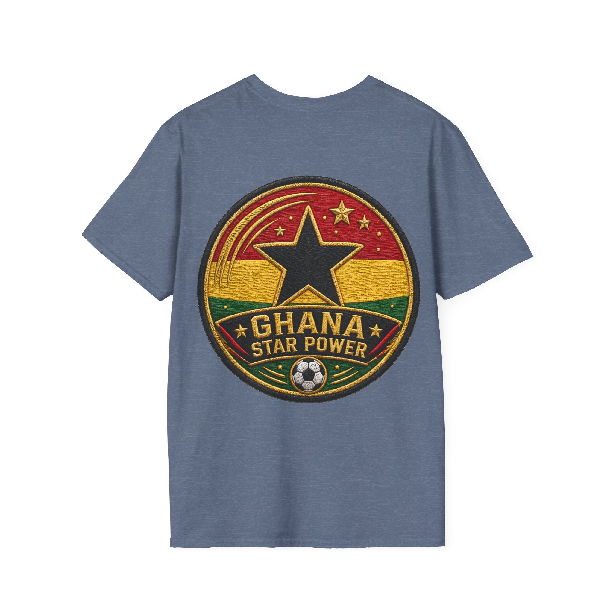 Ghana Star Power Soccer T-Shirt — Afro Football Fan Tee - Ghana T-Shirt