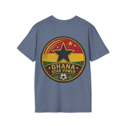 Ghana Star Power Soccer T-Shirt — Afro Football Fan Tee - Ghana T-Shirt