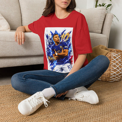 France Mbappé Soccer T-Shirt — #10 Blue Action Portrait Tee