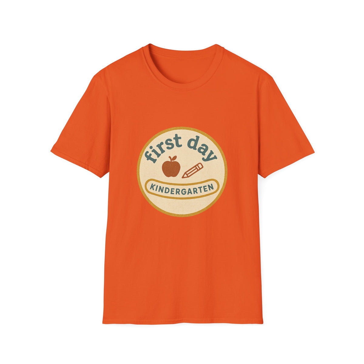 First Day Kindergarten Badge T-Shirt — Cute Back-to-School Tee for Teachers & Parents - Trending Now - August 2026