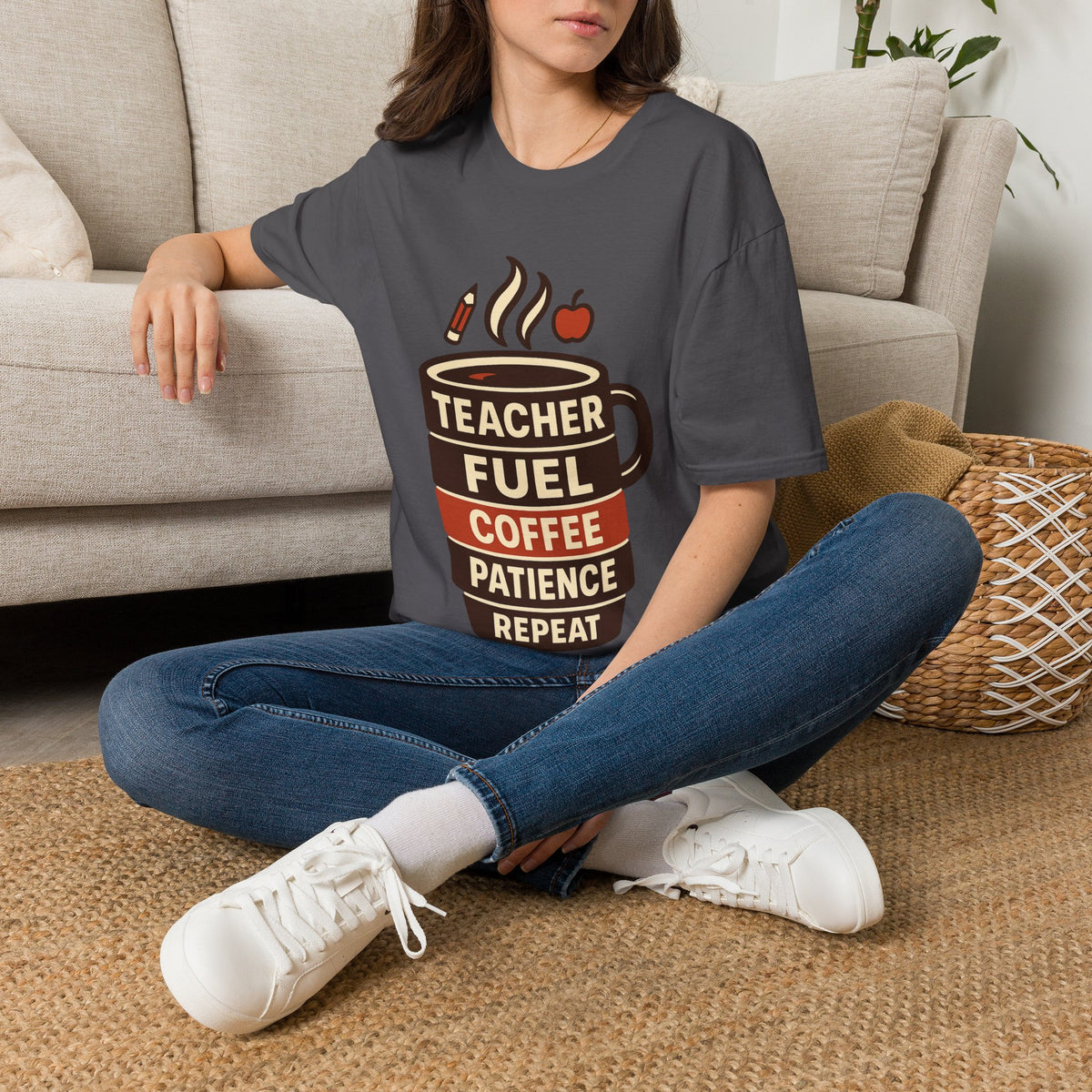 Teacher Fuel Coffee T-Shirt — 'Teacher Fuel: Coffee, Patience, Repeat' Shirt - Trending Now - August 2026