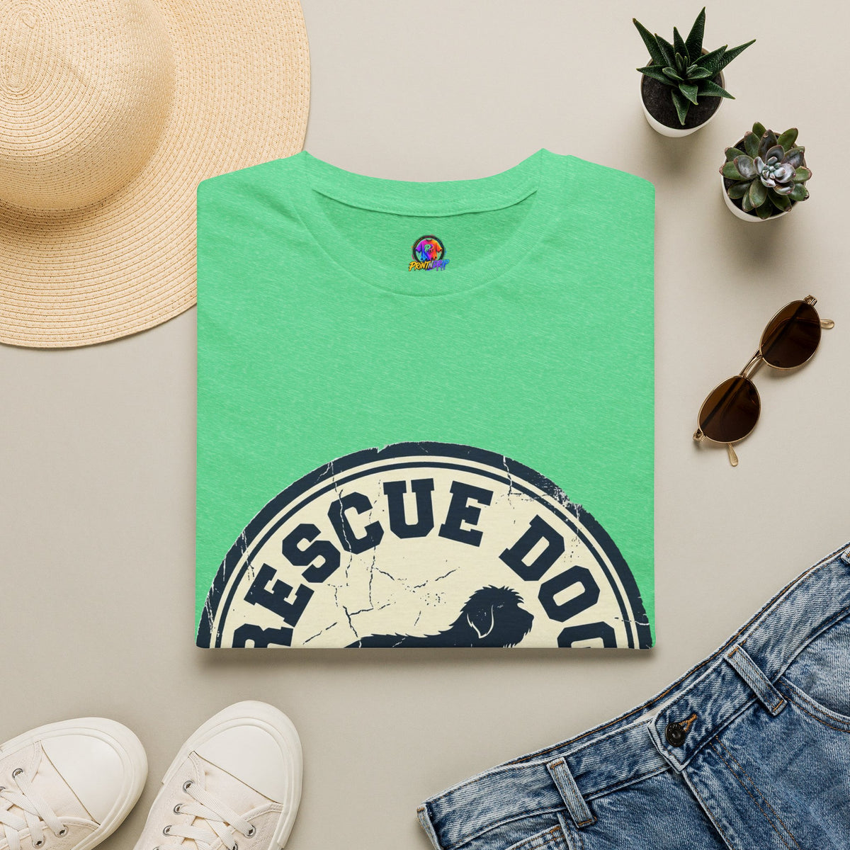 Rescue Dog Dad T-Shirt – Vintage Shelter Pup Support Tee