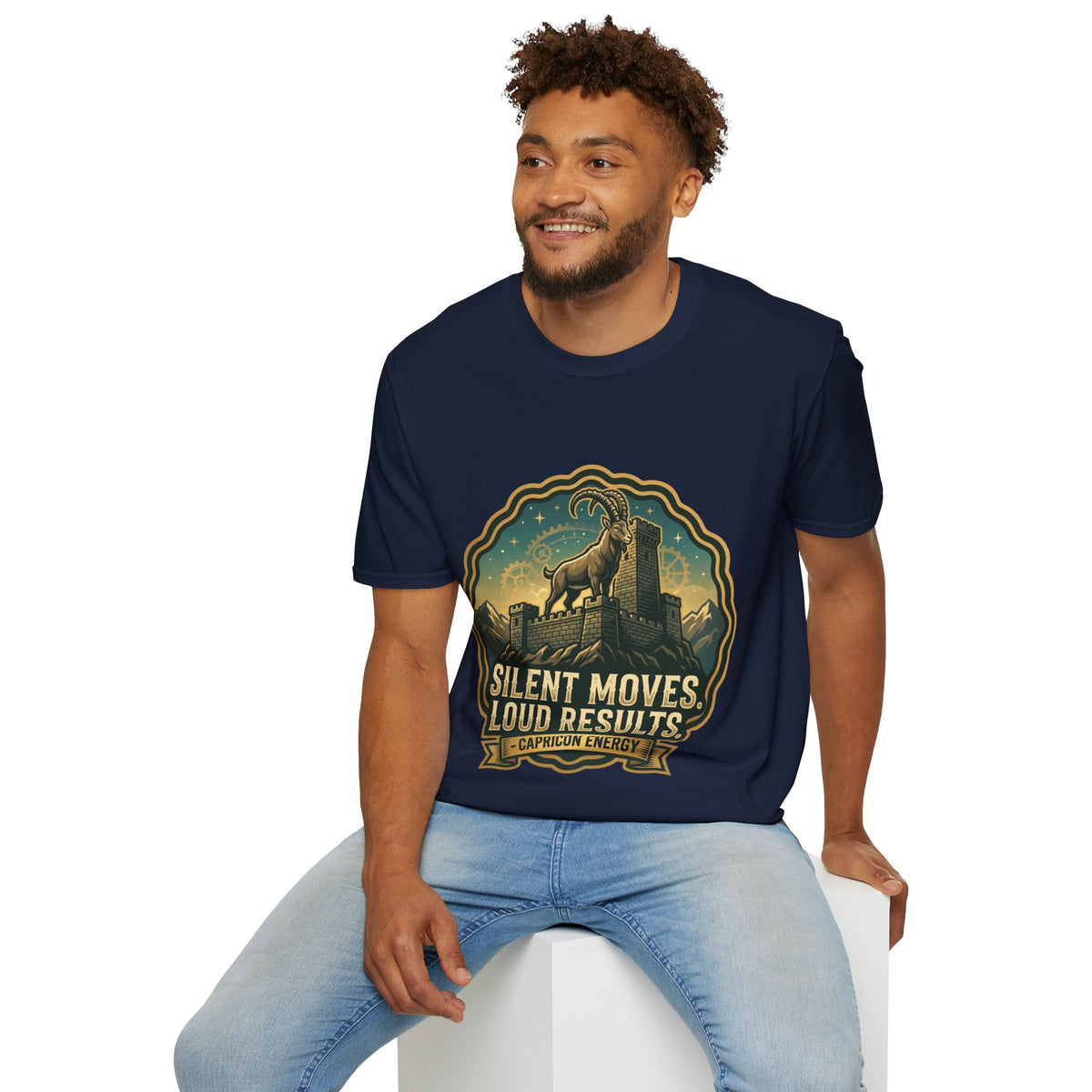 Capricorn Energy T-Shirt — "Silent Moves, Loud Results" Zodiac Tee