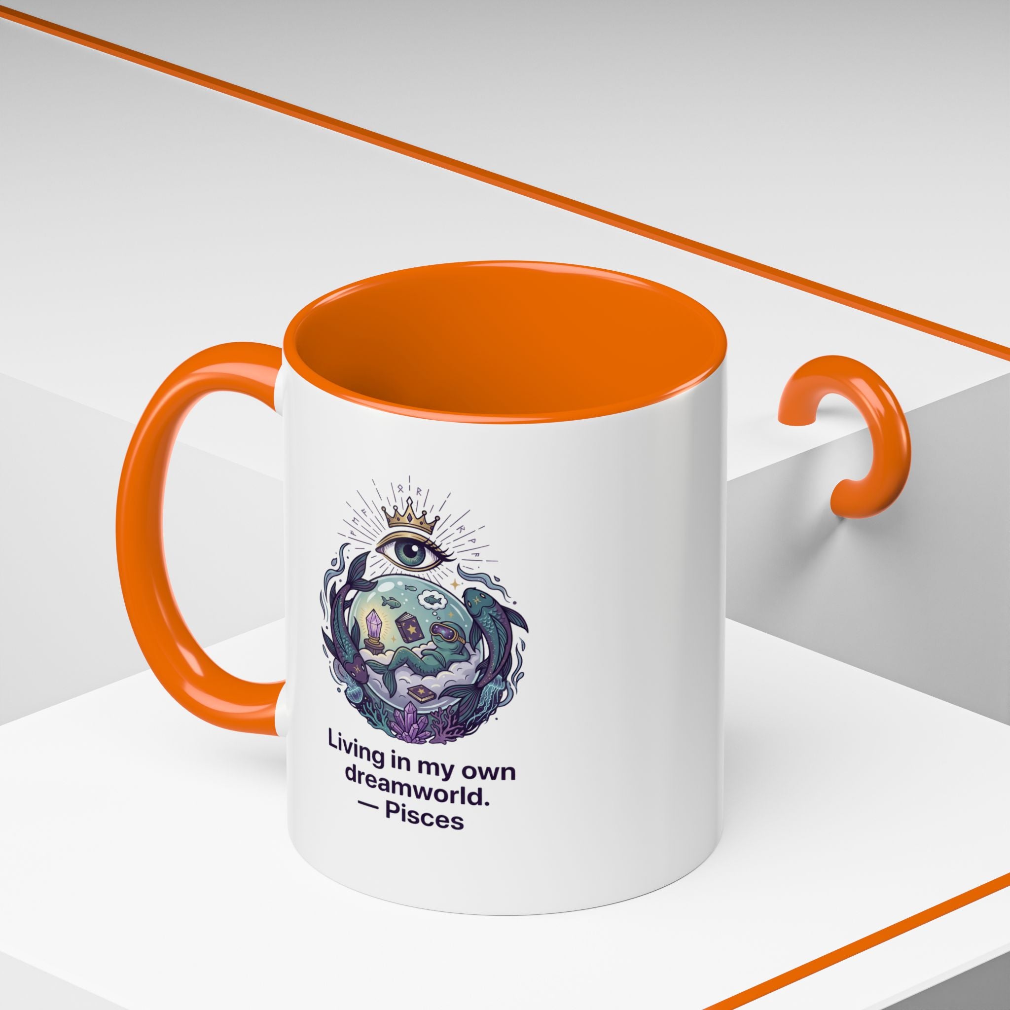 Pisces Coffee Mug — Living in My Own Dreamworld Accent Mug