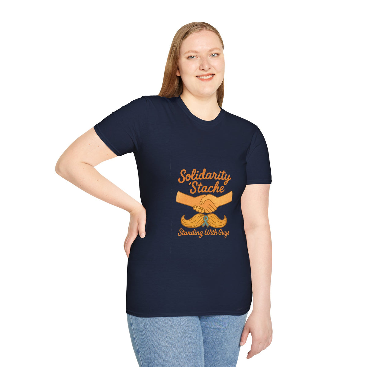 T-Shirt — Solidarity Stache Orange Mustache Graphic (Movember Support) - Trending Now - October 2026