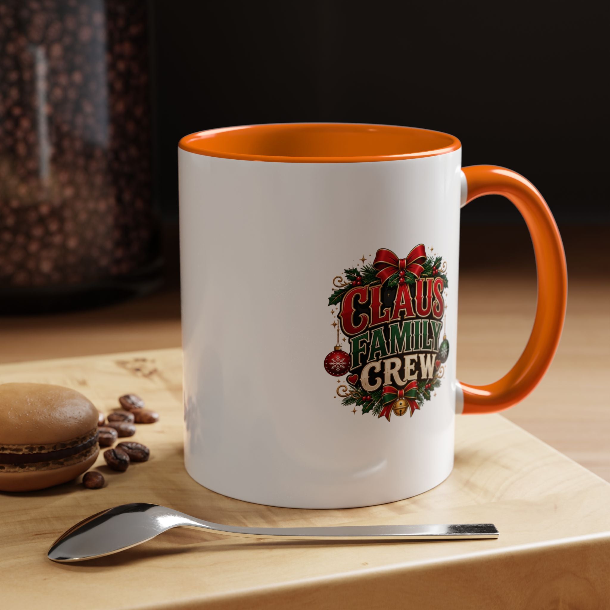 Claus Family Crew Accent Coffee Mug – Holiday Christmas Tea & Coffee Cup