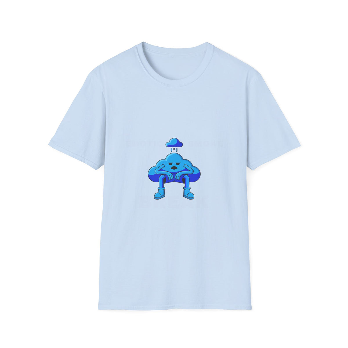 Sad Cloud Graphic T-Shirt — Cute Blue Cloud Illustration Tee - Trending Now - September 2026
