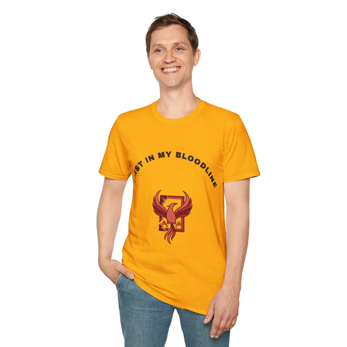 T-Shirt — “First In My Bloodline” Red Phoenix Emblem - Trending Now - September 2026