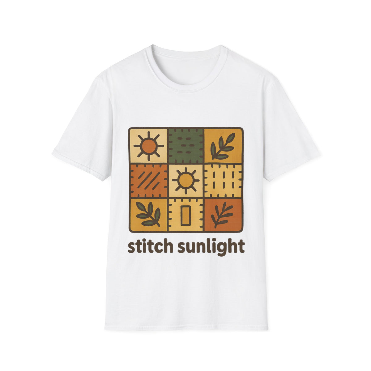 T-Shirt — Rustic Sunflower Patchwork “Catch Sunlight” Graphic Tee - Trending Now - September 2026