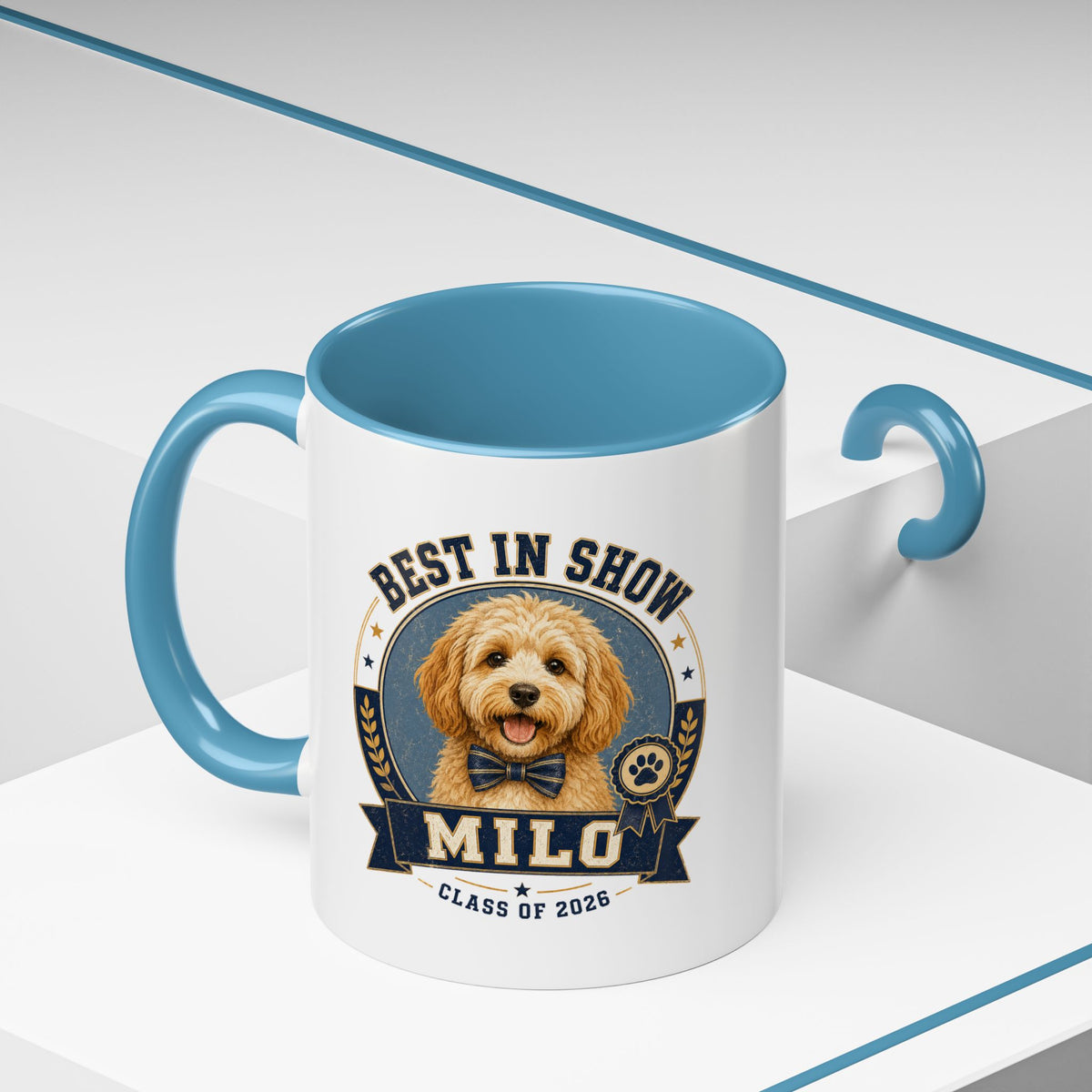 Milo Bailey Dog Dad Mom Best in Show Milo Coffee Mug — Personalized Dog Lover Gift (Class of 2026)