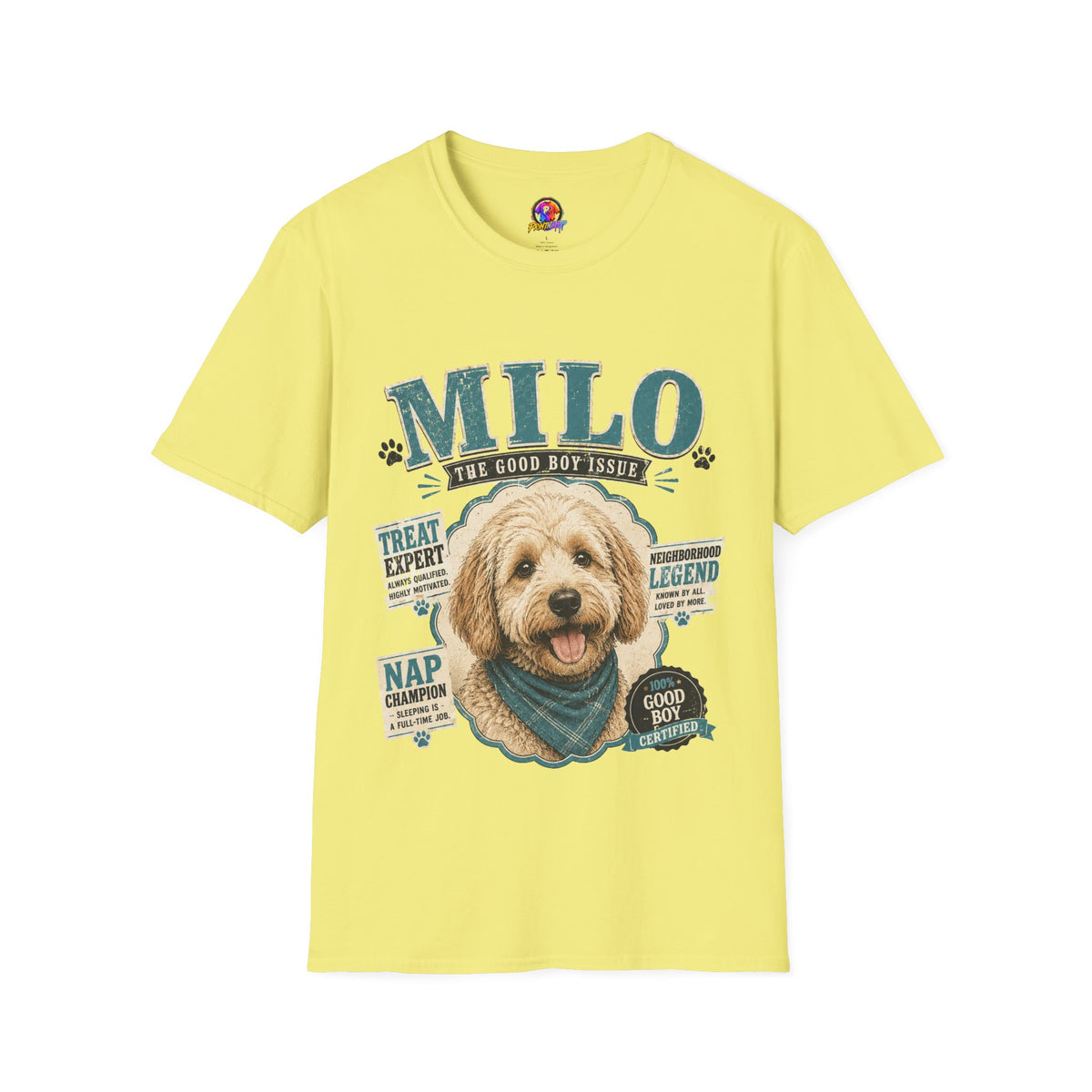 Milo "The Good Boy Issue" Dog Portrait T-Shirt