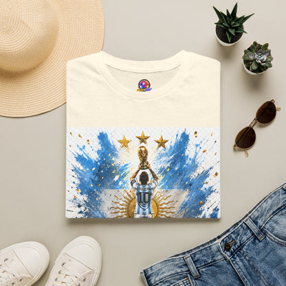 Argentina World Champions T‑Shirt — Soccer World Cup 3 Stars Tribute