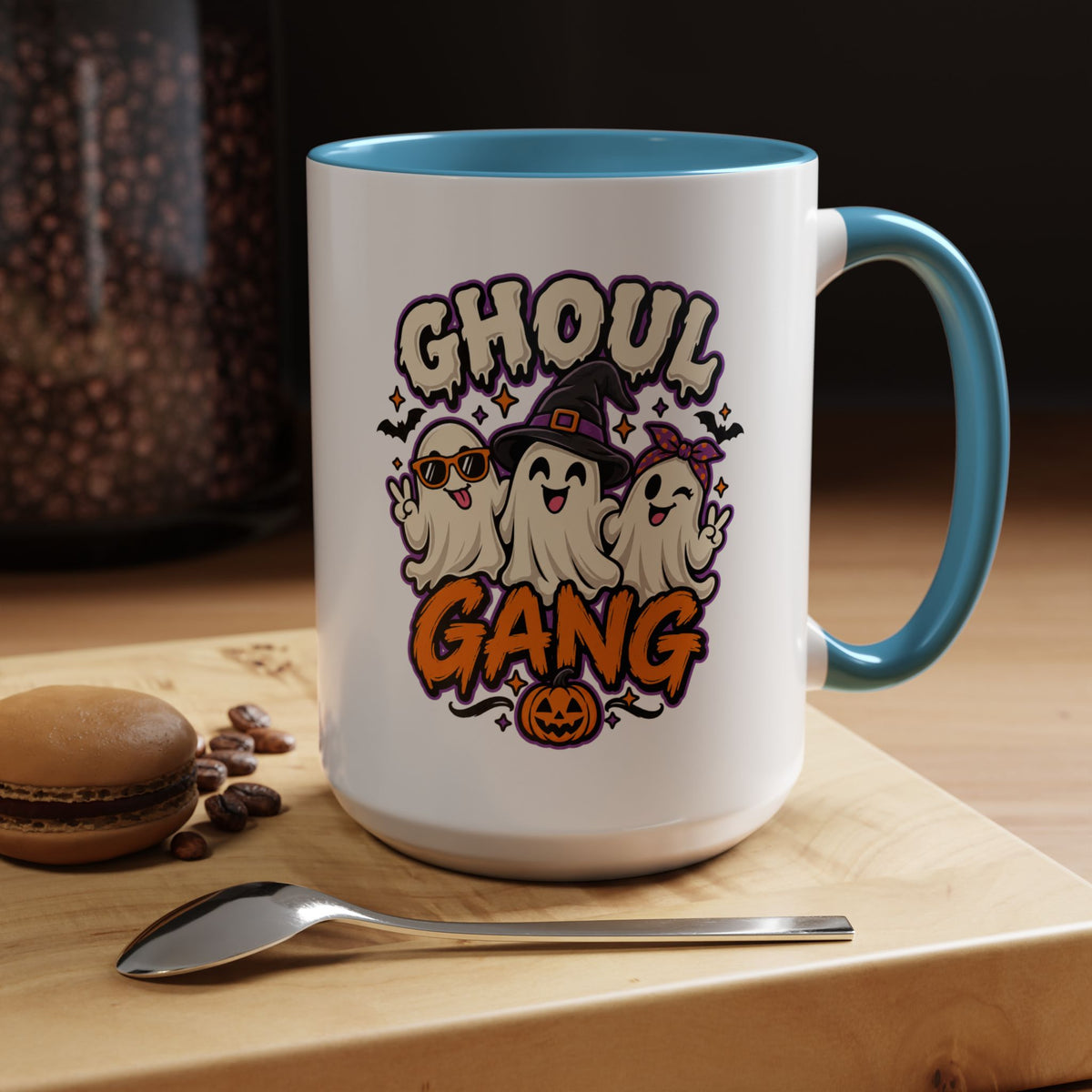 Ghoul Gang Coffee Mug — Cute Halloween Ghosts Accent Mug (11/15oz)
