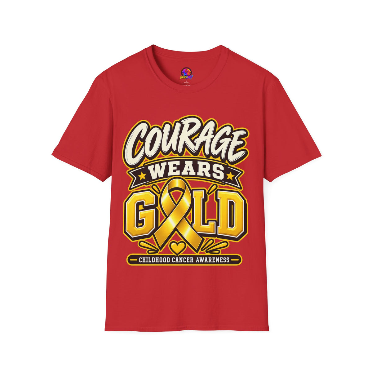 Childhood Cancer Awareness T-Shirt — "Courage Wears Gold"
