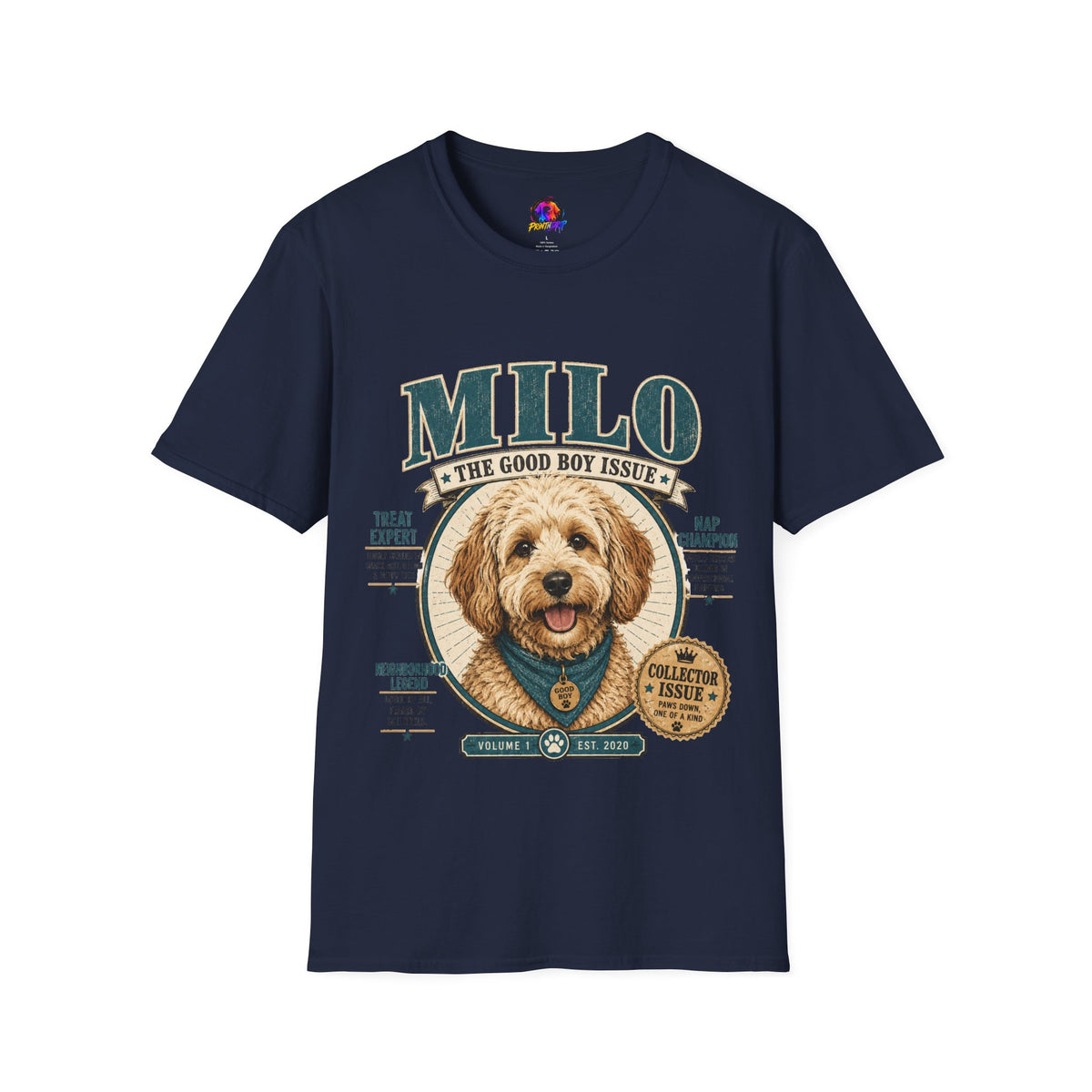 Milo 'The Good Boy Issue' T-Shirt — Cute Dog Portrait Tee