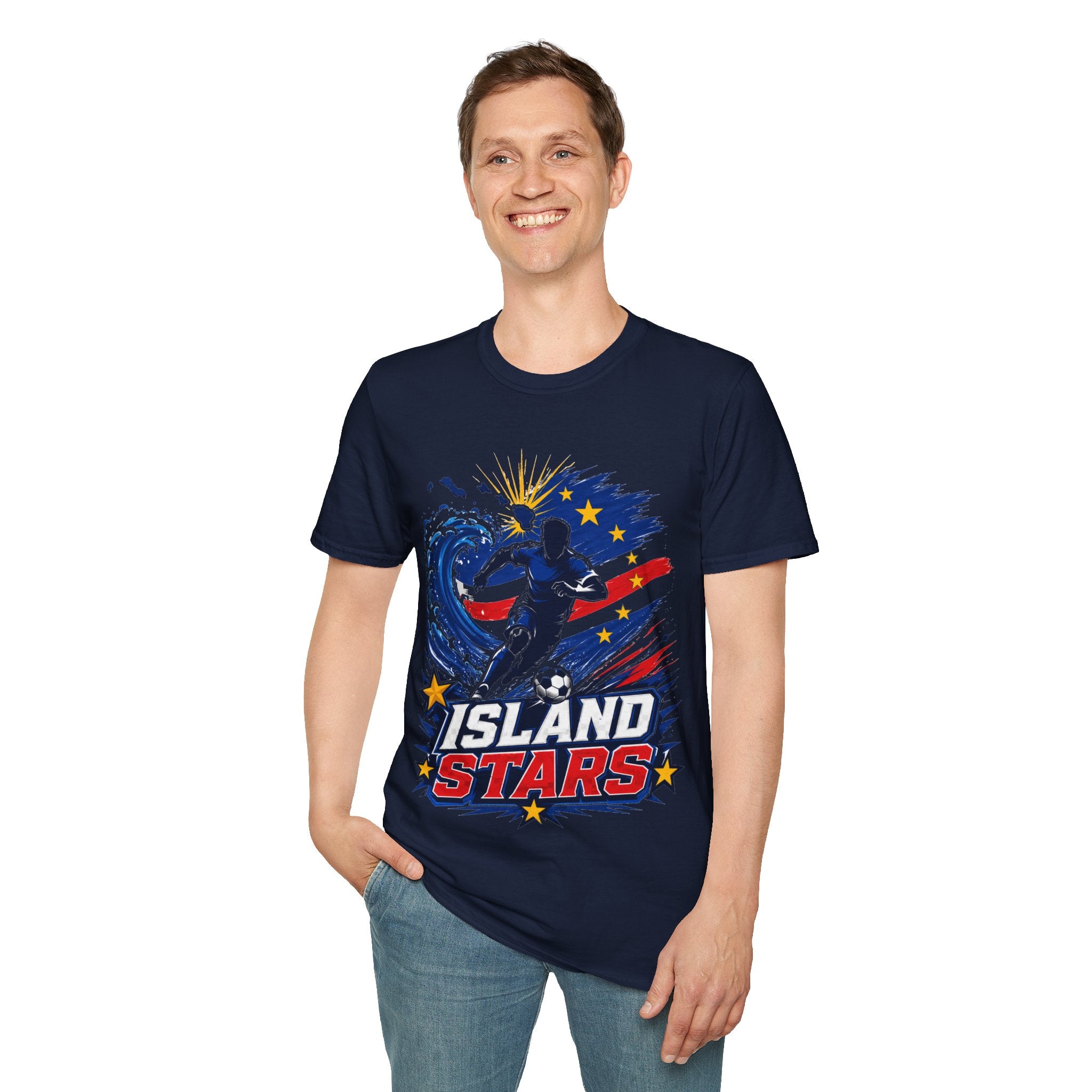 Cabo Verde Island Stars Soccer T-Shirt – Pacific Wave Football Team Tee