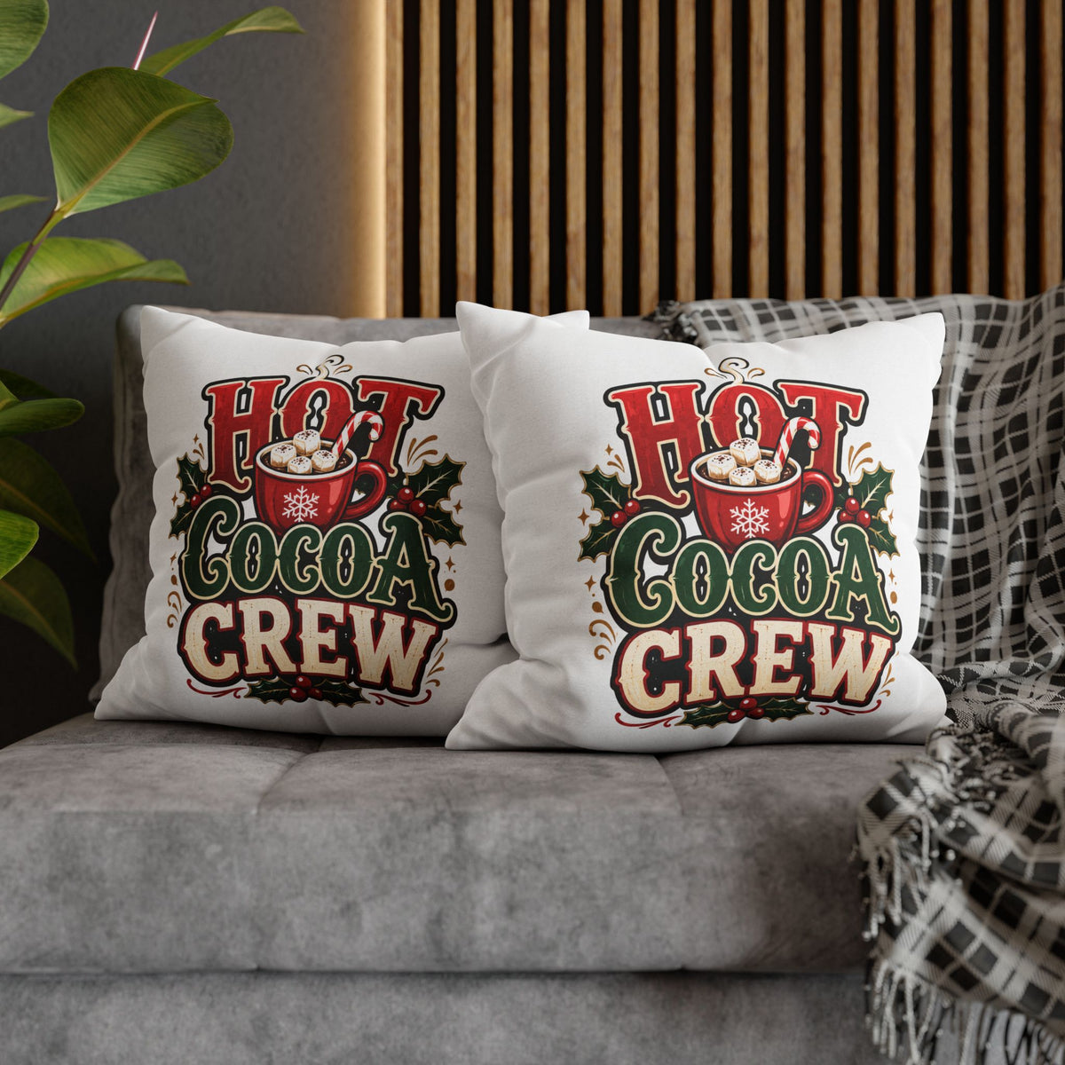 Christmas Hot Cocoa Crew Holiday Pillowcase