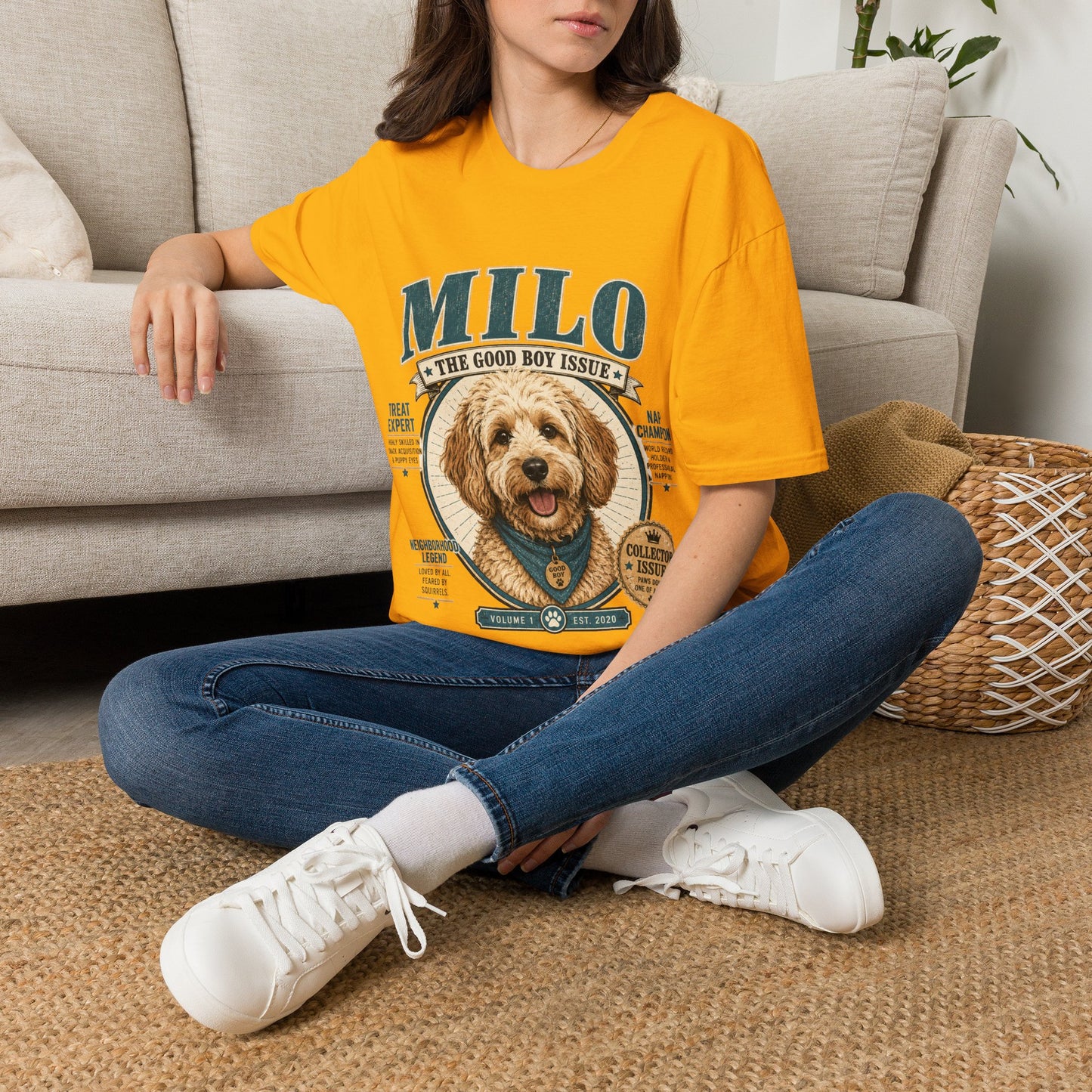 Milo 'The Good Boy Issue' T-Shirt — Cute Dog Portrait Tee
