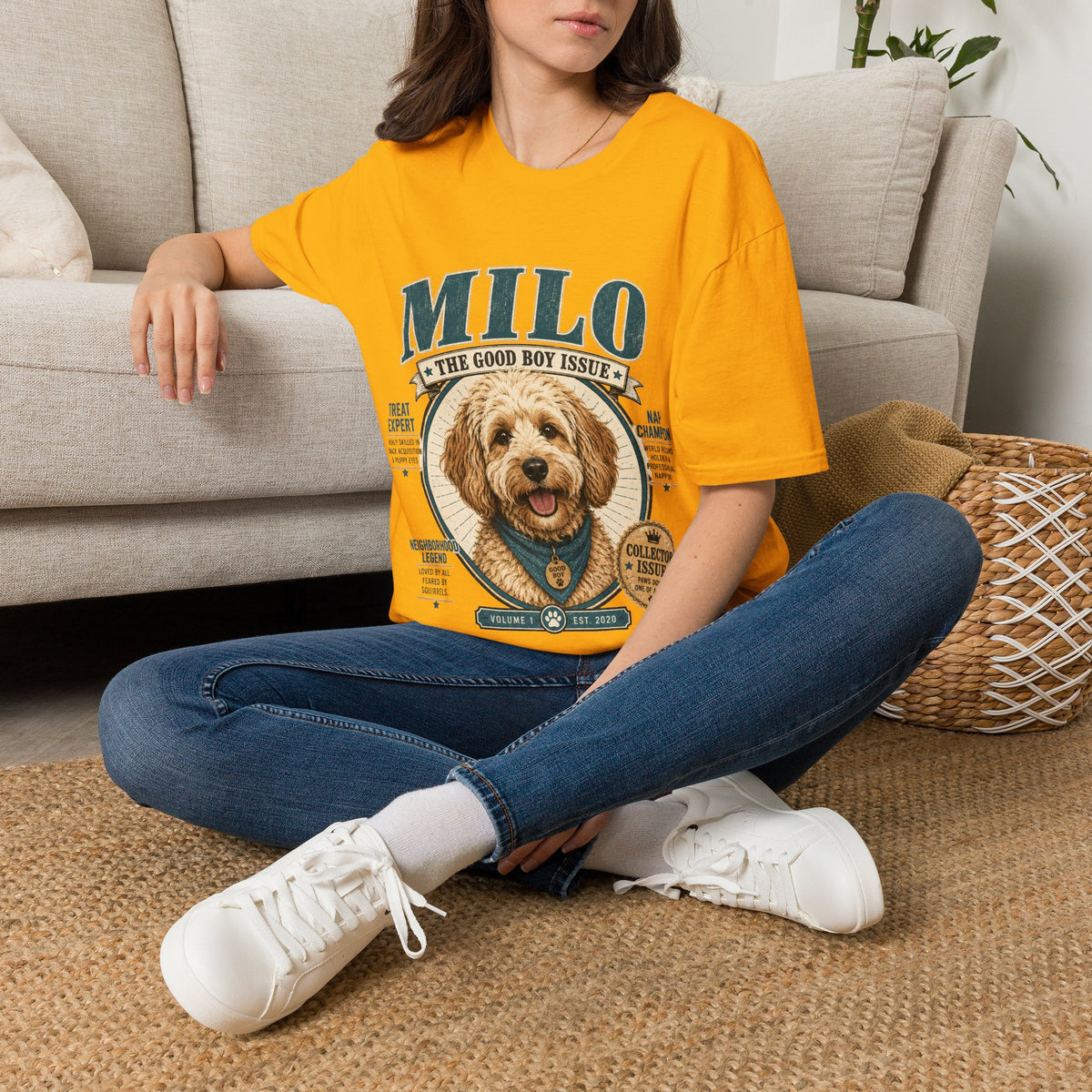 Milo 'The Good Boy Issue' T-Shirt — Cute Dog Portrait Tee