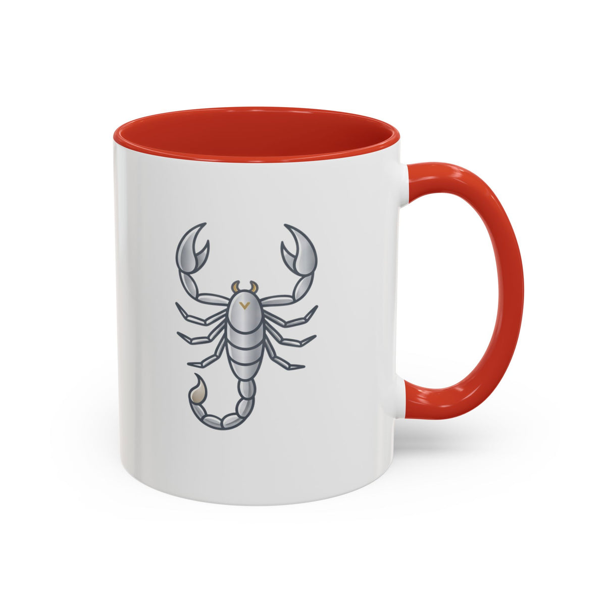 Scorpio Zodiac Accent Coffee Mug — Silver Scorpion Astrology Gift