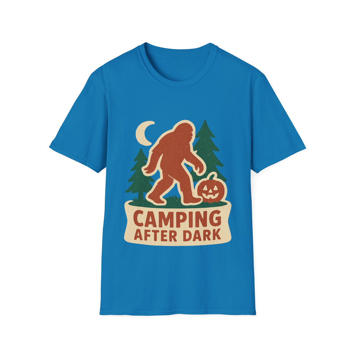Camping After Dark T‑Shirt — Retro Bigfoot Camp Graphic Tee - Trending Now - August 2026