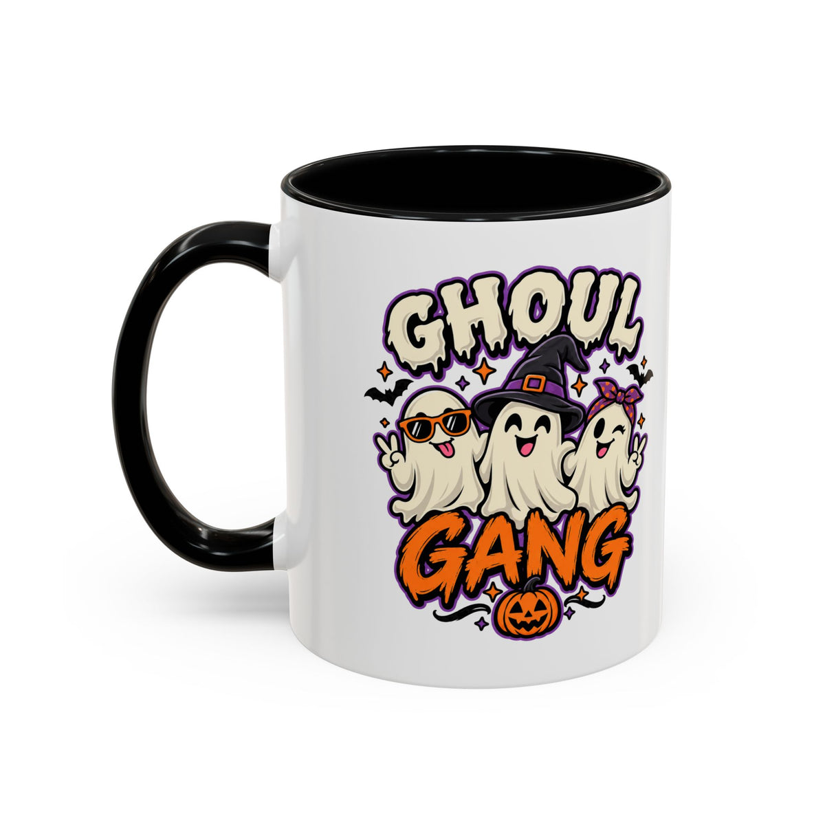 Ghoul Gang Coffee Mug — Cute Halloween Ghosts Accent Mug (11/15oz)