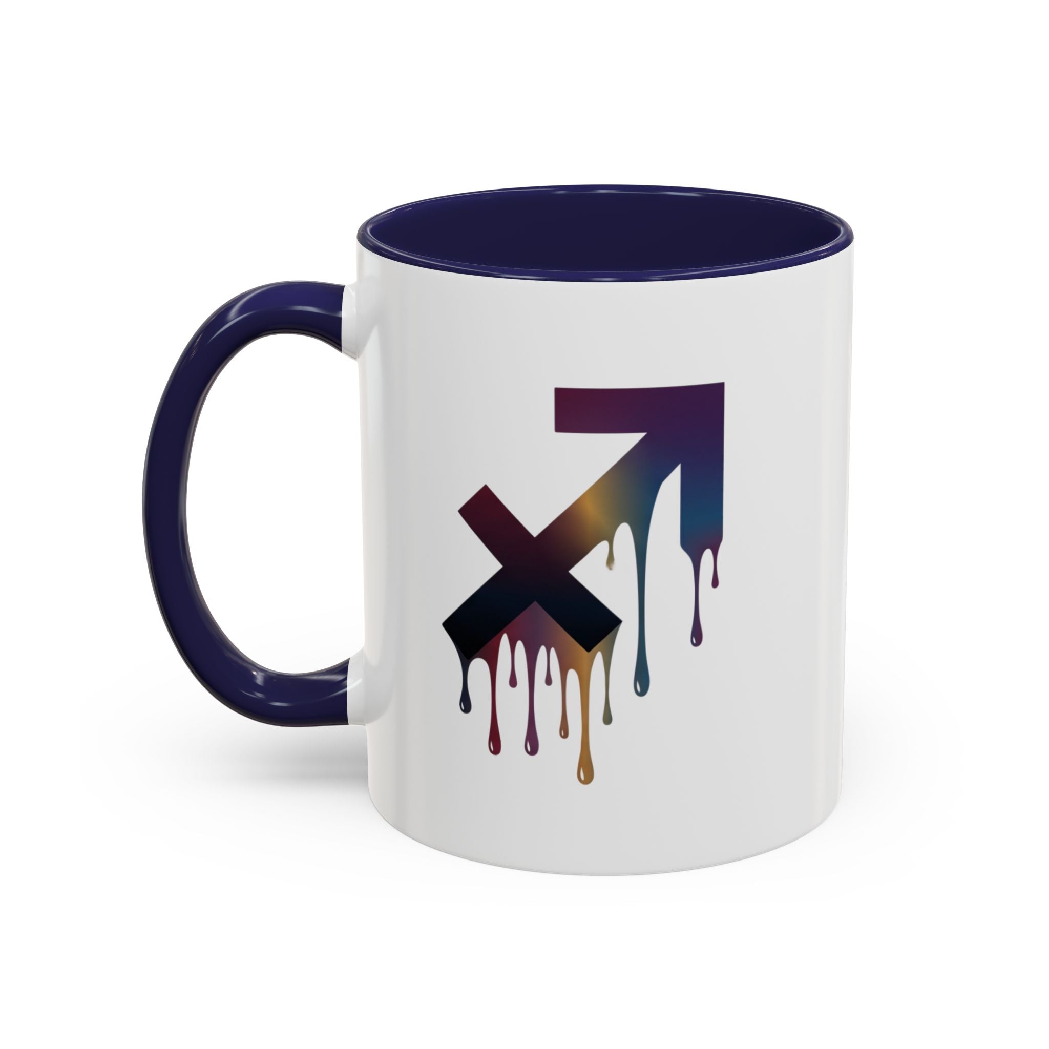 Sagittarius Drip Accent Coffee Mug — Zodiac Archer Horoscope Gift