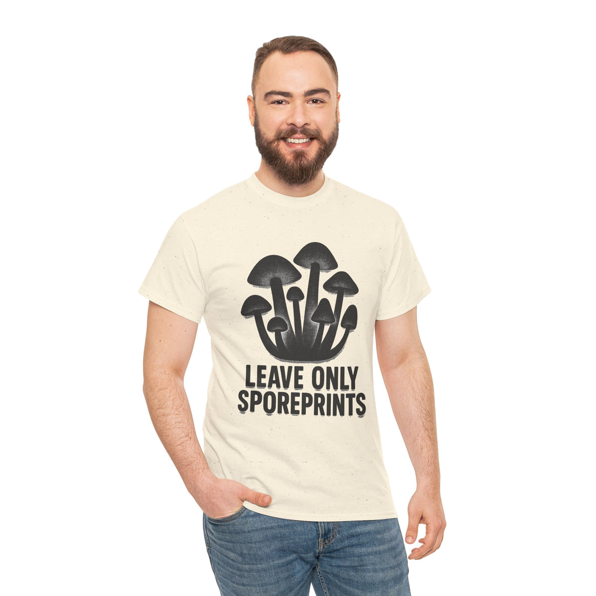 Mushroom Tee — "Leave Only Sporeprints" Eco Nature Graphic Shirt - Trending Now - August 2026