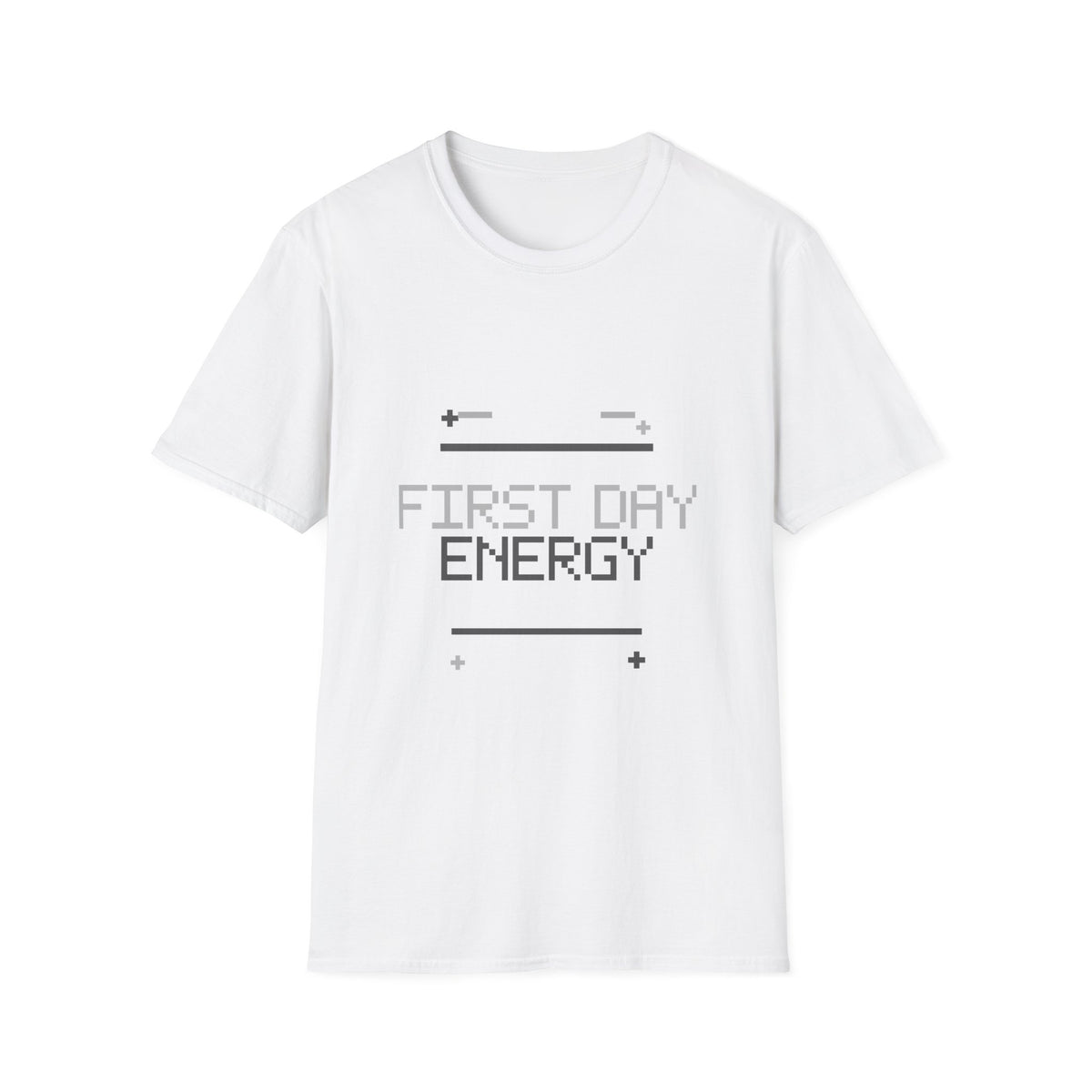 First Day Energy Funny Back to School Student White Graphic Tee - Trending Now - September 2026