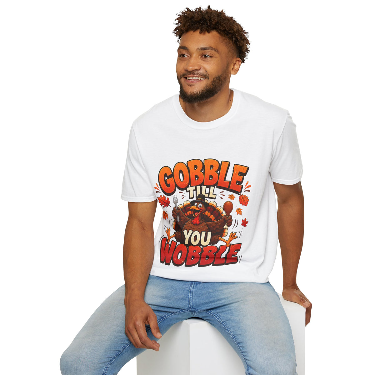 Thanksgiving T-Shirt Gobble 'Til You Wobble Thanksgiving T-Shirt