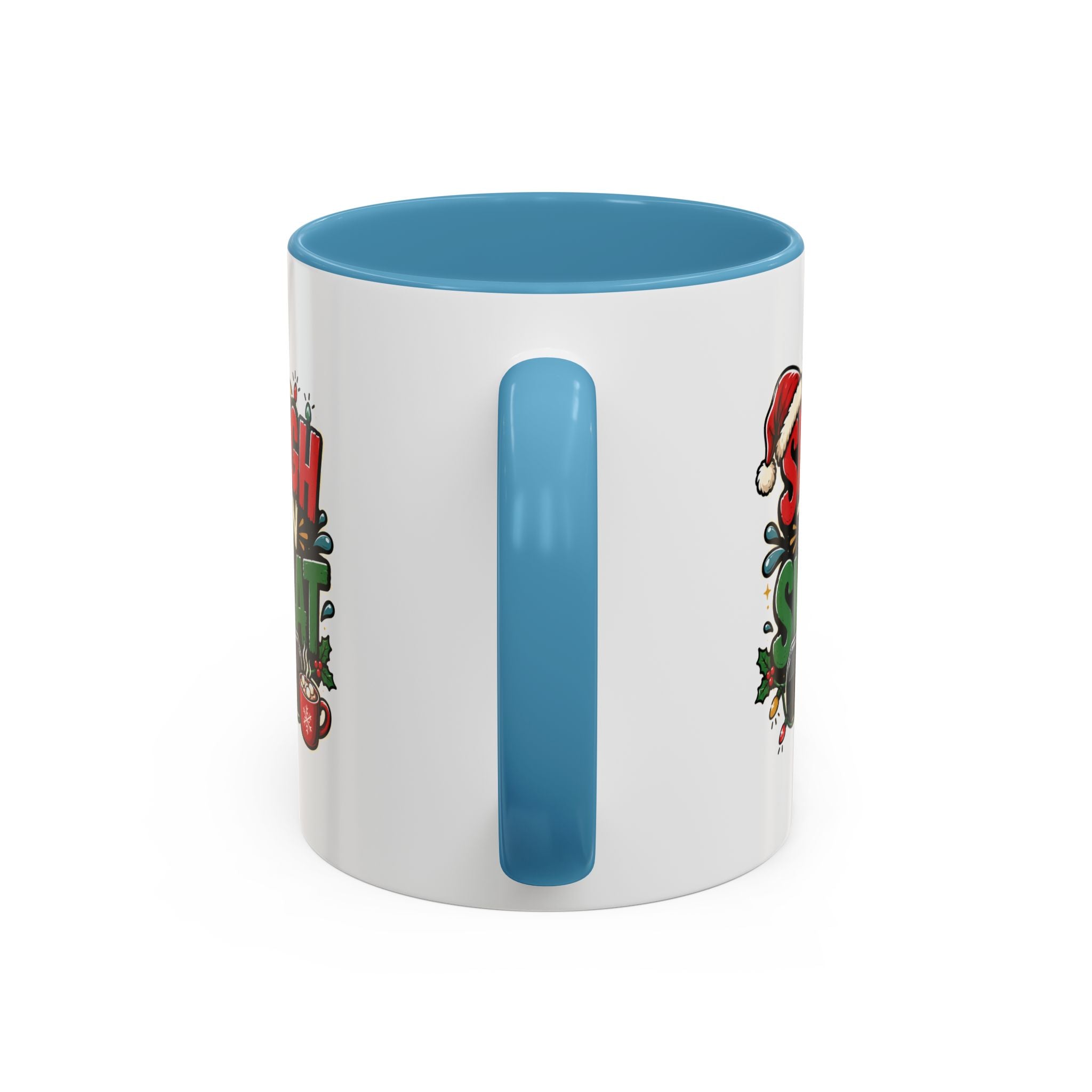 Modern Day Christmas Sleigh Then Sweat Coffee Mug — Festive Gym Motivational Holiday Gift