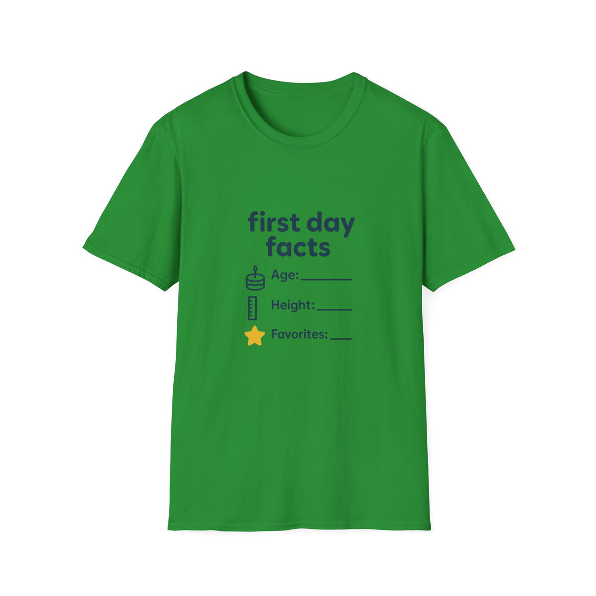 T-Shirt — "First Day Facts" Casual Graphic Tee for Students & Teachers - Trending Now - August 2026